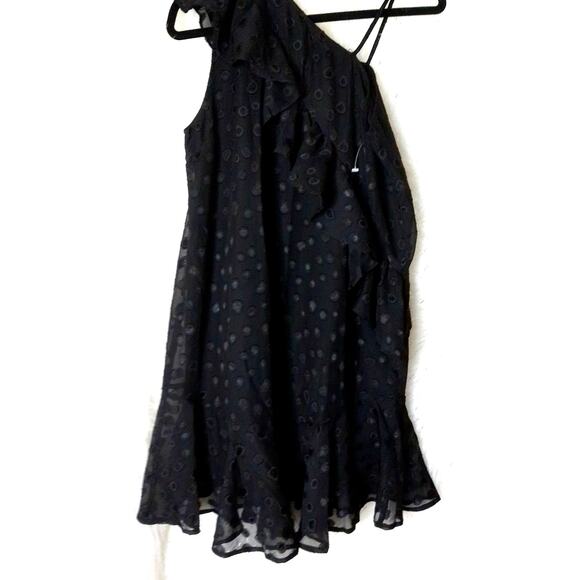Religion London Enchanment Black Off Shoulder Dress Dots Whimsigoth Size Small - Picture 1 of 7